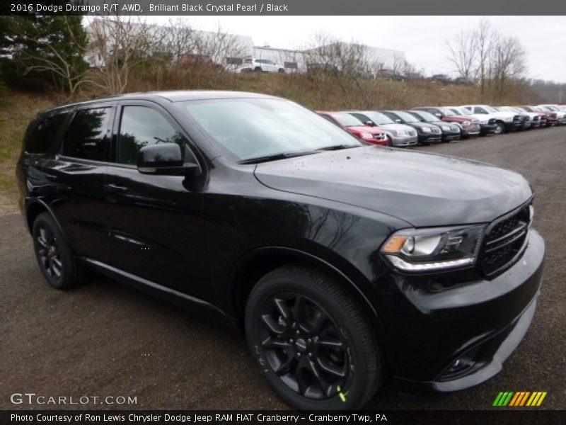 Brilliant Black Crystal Pearl / Black 2016 Dodge Durango R/T AWD