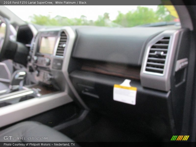 White Platinum / Black 2016 Ford F150 Lariat SuperCrew