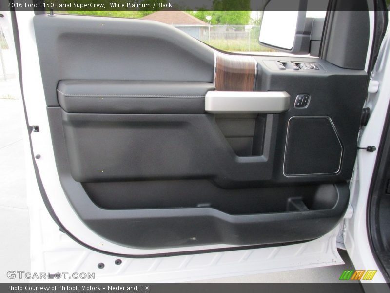 White Platinum / Black 2016 Ford F150 Lariat SuperCrew
