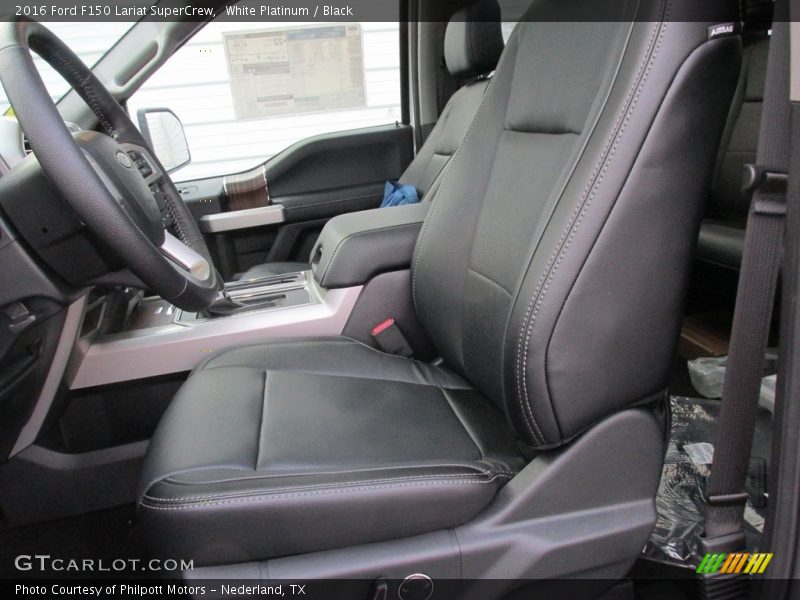 White Platinum / Black 2016 Ford F150 Lariat SuperCrew