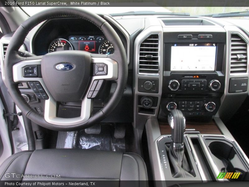 White Platinum / Black 2016 Ford F150 Lariat SuperCrew