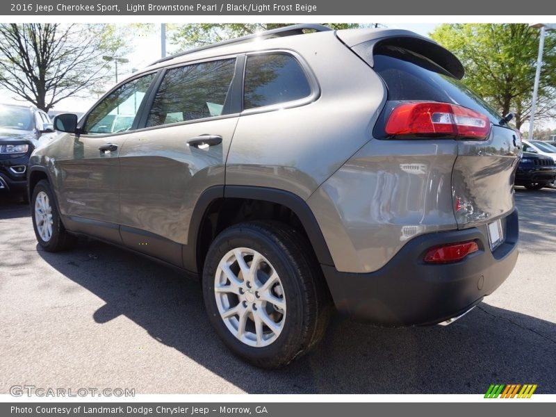 Light Brownstone Pearl / Black/Light Frost Beige 2016 Jeep Cherokee Sport