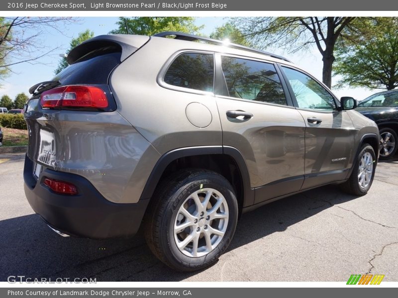 Light Brownstone Pearl / Black/Light Frost Beige 2016 Jeep Cherokee Sport