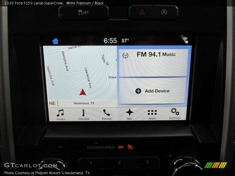 White Platinum / Black 2016 Ford F150 Lariat SuperCrew