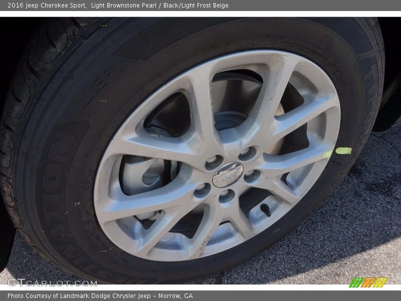 Light Brownstone Pearl / Black/Light Frost Beige 2016 Jeep Cherokee Sport