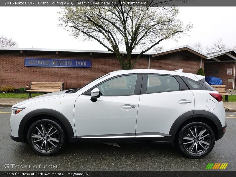 Ceramic Silver Metallic / Black/Parchment 2016 Mazda CX-3 Grand Touring AWD