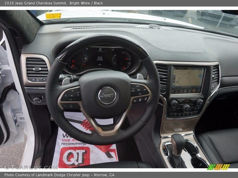 Bright White / Black 2016 Jeep Grand Cherokee Summit