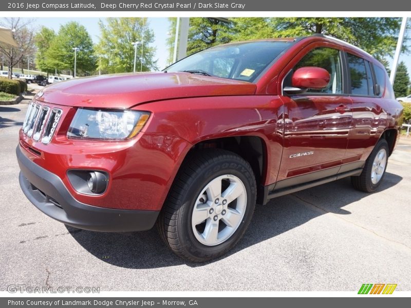 Deep Cherry Red Crystal Pearl / Dark Slate Gray 2016 Jeep Compass Latitude