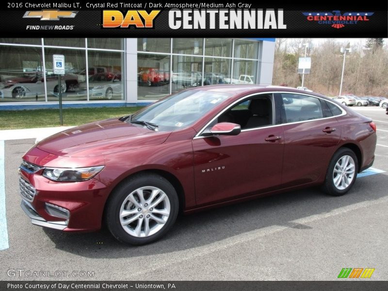 Crystal Red Tintcoat / Dark Atmosphere/Medium Ash Gray 2016 Chevrolet Malibu LT