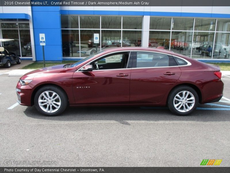 Crystal Red Tintcoat / Dark Atmosphere/Medium Ash Gray 2016 Chevrolet Malibu LT