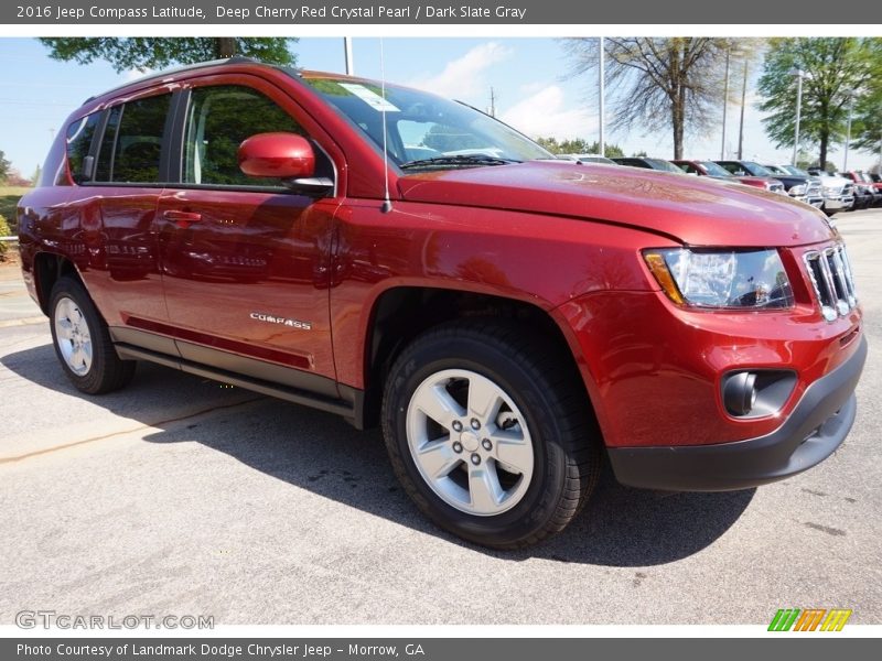 Deep Cherry Red Crystal Pearl / Dark Slate Gray 2016 Jeep Compass Latitude