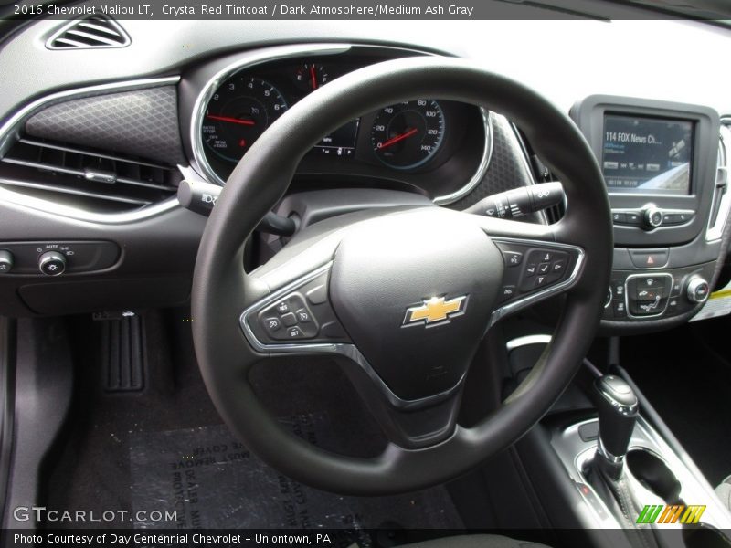 Crystal Red Tintcoat / Dark Atmosphere/Medium Ash Gray 2016 Chevrolet Malibu LT