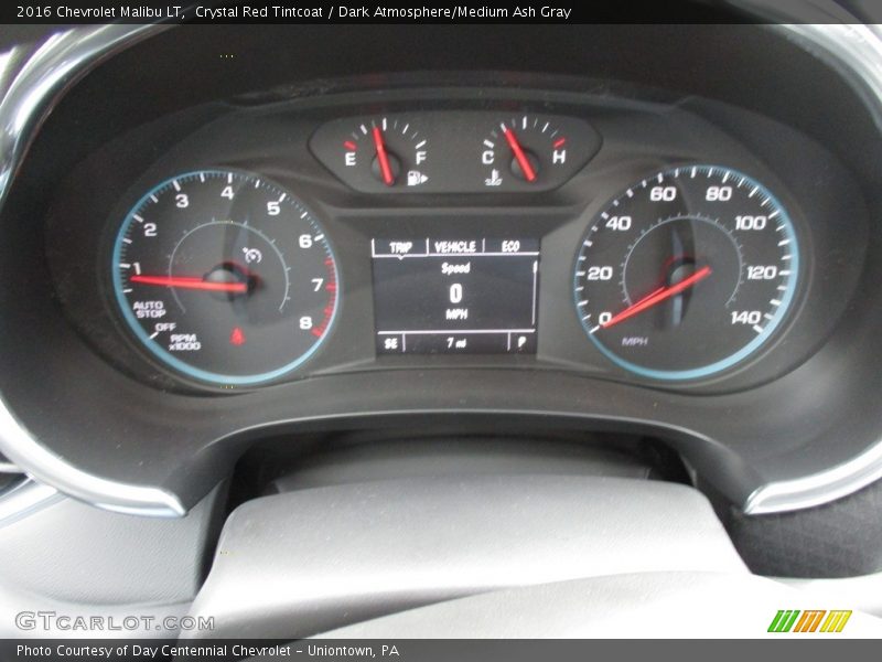 Crystal Red Tintcoat / Dark Atmosphere/Medium Ash Gray 2016 Chevrolet Malibu LT