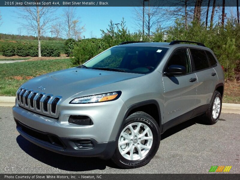 Billet Silver Metallic / Black 2016 Jeep Cherokee Sport 4x4