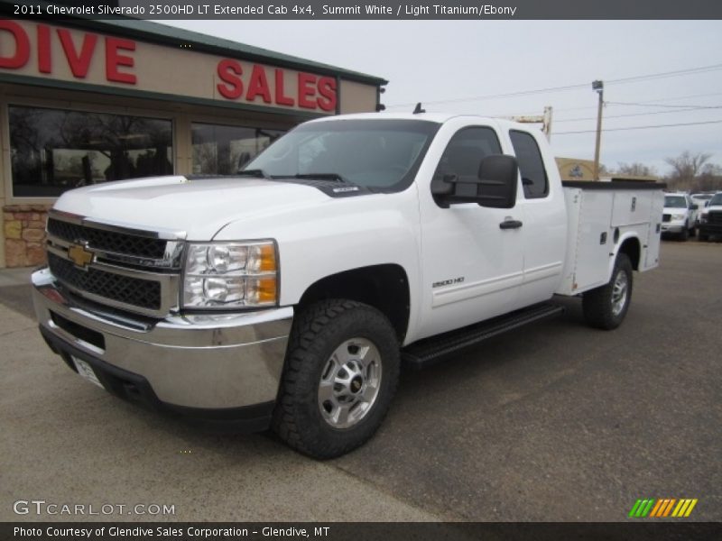 Summit White / Light Titanium/Ebony 2011 Chevrolet Silverado 2500HD LT Extended Cab 4x4