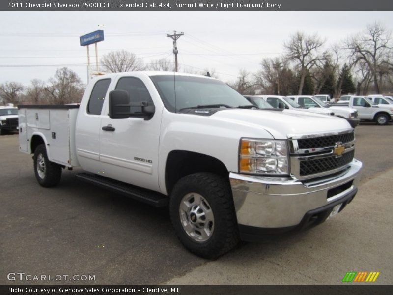 Summit White / Light Titanium/Ebony 2011 Chevrolet Silverado 2500HD LT Extended Cab 4x4