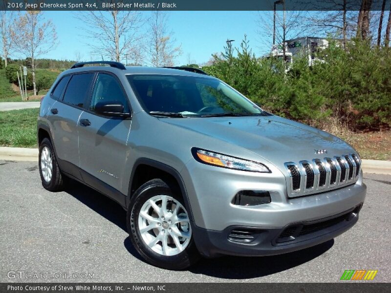 Billet Silver Metallic / Black 2016 Jeep Cherokee Sport 4x4