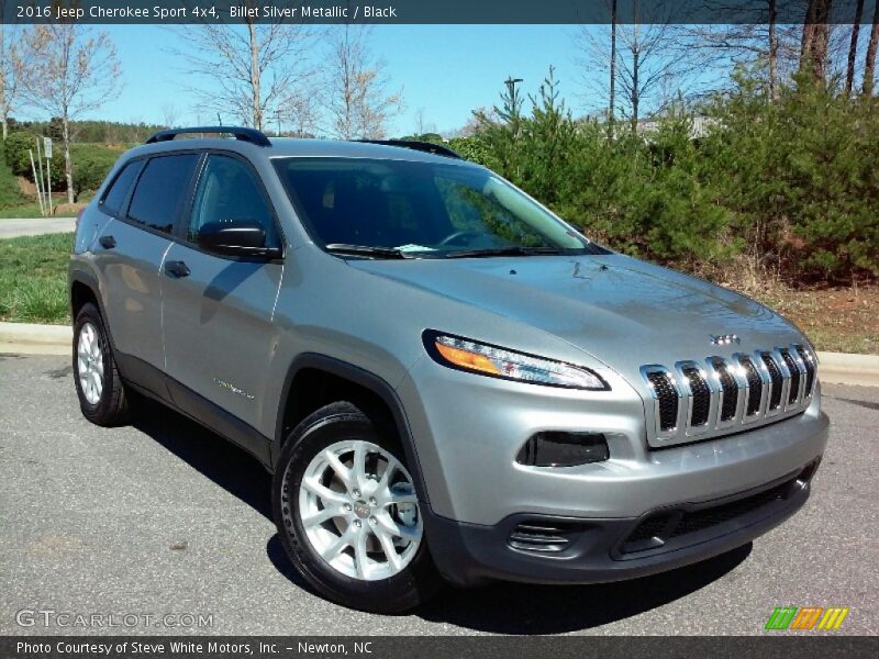 Billet Silver Metallic / Black 2016 Jeep Cherokee Sport 4x4