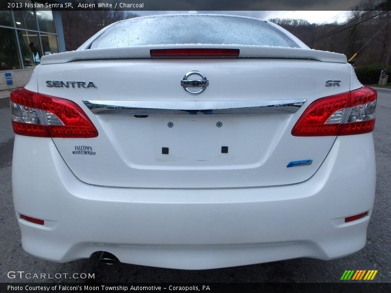 Aspen White / Charcoal 2013 Nissan Sentra SR