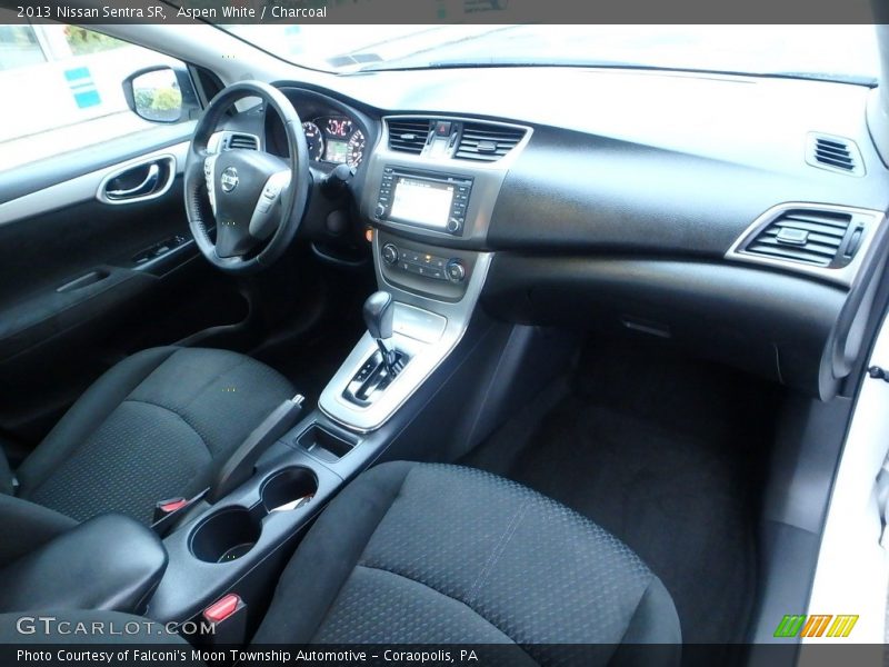 Aspen White / Charcoal 2013 Nissan Sentra SR