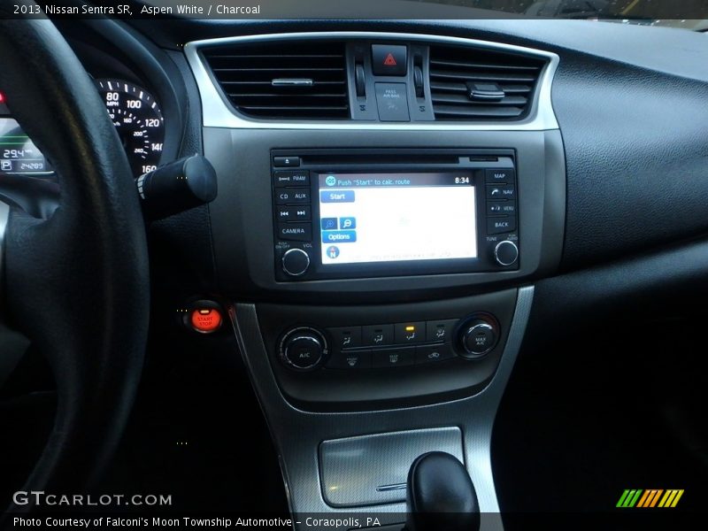 Aspen White / Charcoal 2013 Nissan Sentra SR