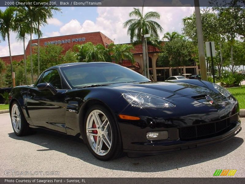 Black / Ebony/Titanium 2008 Chevrolet Corvette Z06