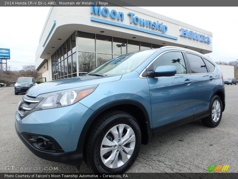 Mountain Air Metallic / Beige 2014 Honda CR-V EX-L AWD