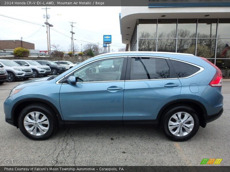 Mountain Air Metallic / Beige 2014 Honda CR-V EX-L AWD
