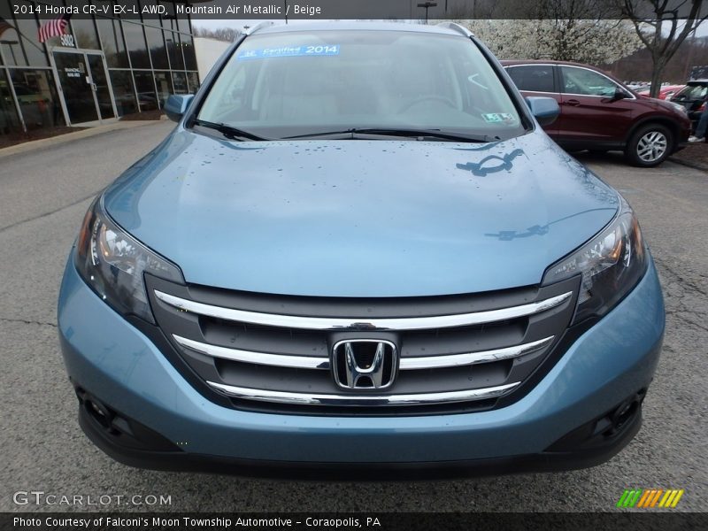 Mountain Air Metallic / Beige 2014 Honda CR-V EX-L AWD