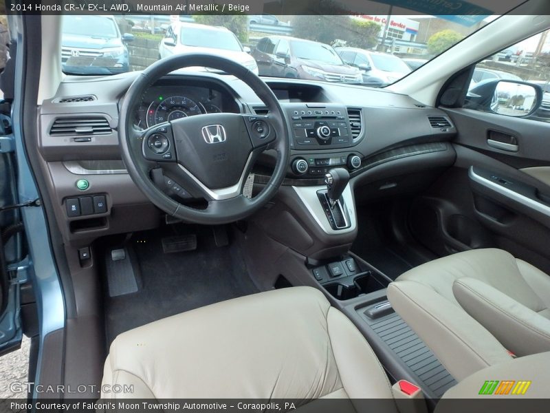 Mountain Air Metallic / Beige 2014 Honda CR-V EX-L AWD