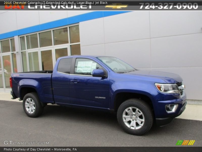 Laser Blue / Jet Black 2016 Chevrolet Colorado LT Extended Cab 4x4