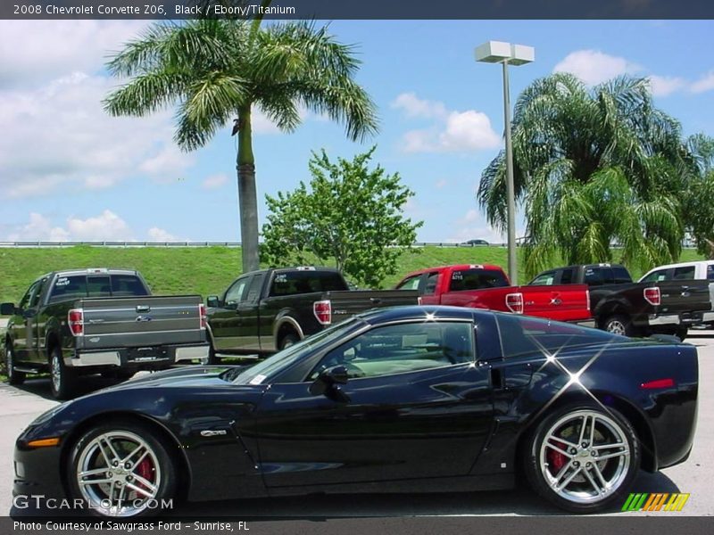 Black / Ebony/Titanium 2008 Chevrolet Corvette Z06