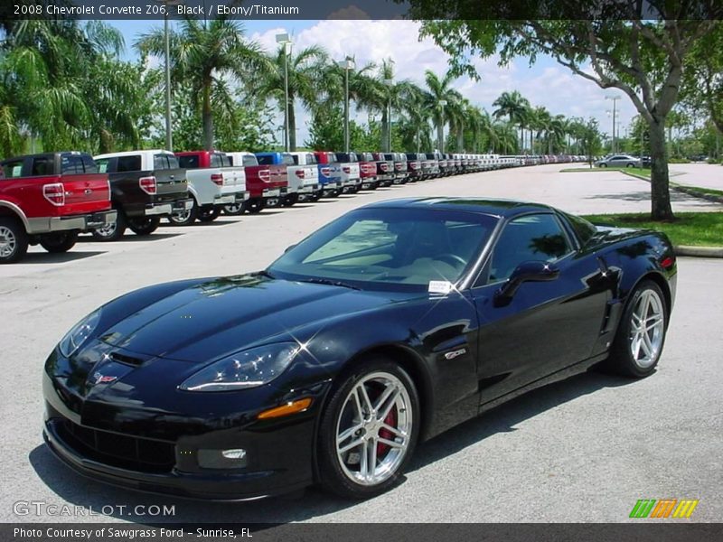 Black / Ebony/Titanium 2008 Chevrolet Corvette Z06