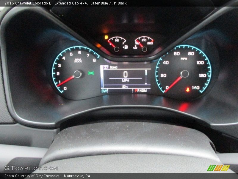Laser Blue / Jet Black 2016 Chevrolet Colorado LT Extended Cab 4x4