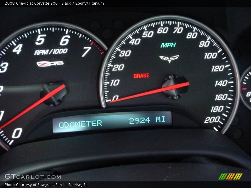 Black / Ebony/Titanium 2008 Chevrolet Corvette Z06