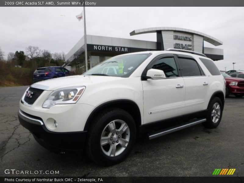 Summit White / Ebony 2009 GMC Acadia SLT AWD