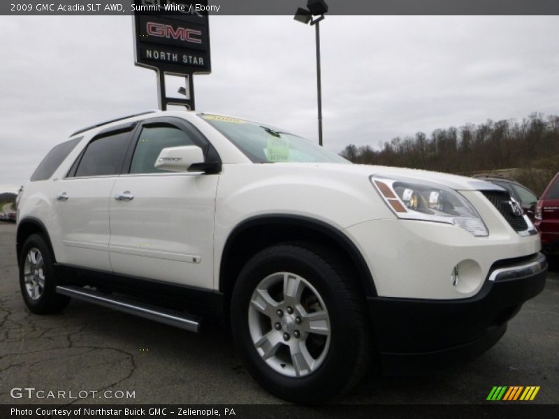 Summit White / Ebony 2009 GMC Acadia SLT AWD