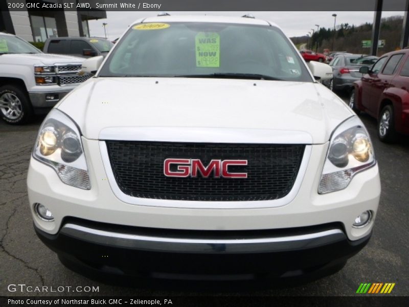 Summit White / Ebony 2009 GMC Acadia SLT AWD
