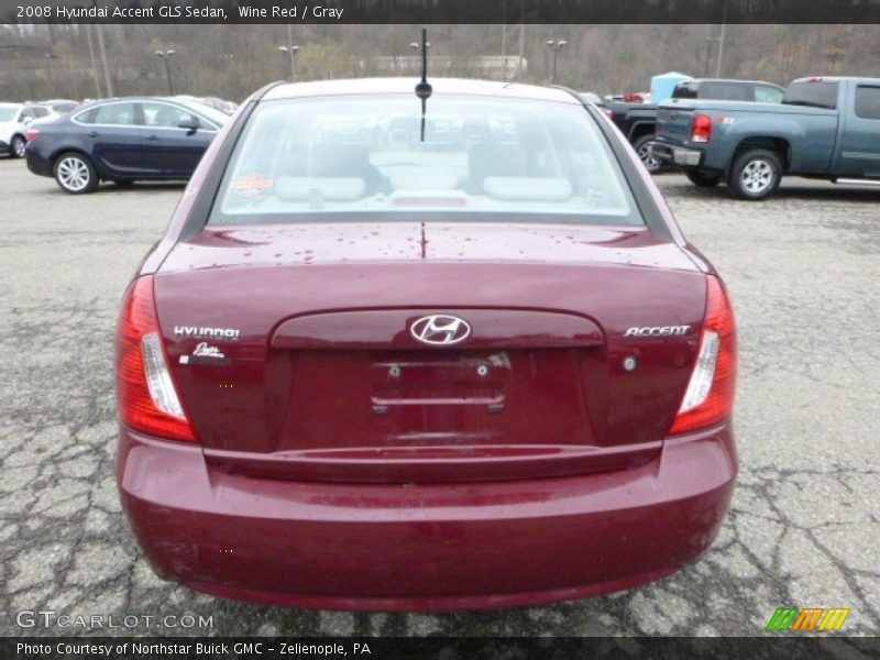 Wine Red / Gray 2008 Hyundai Accent GLS Sedan