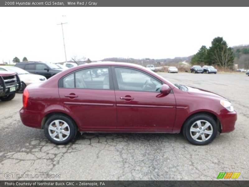 Wine Red / Gray 2008 Hyundai Accent GLS Sedan