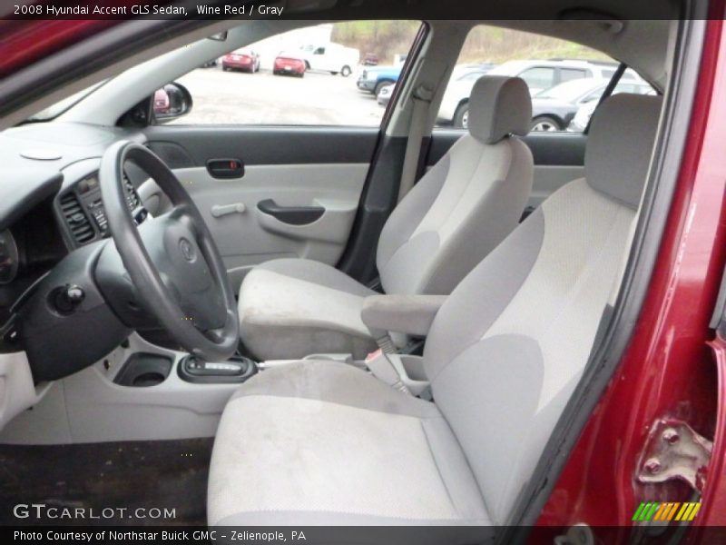 Wine Red / Gray 2008 Hyundai Accent GLS Sedan