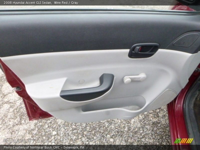 Wine Red / Gray 2008 Hyundai Accent GLS Sedan