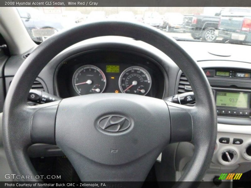 Wine Red / Gray 2008 Hyundai Accent GLS Sedan