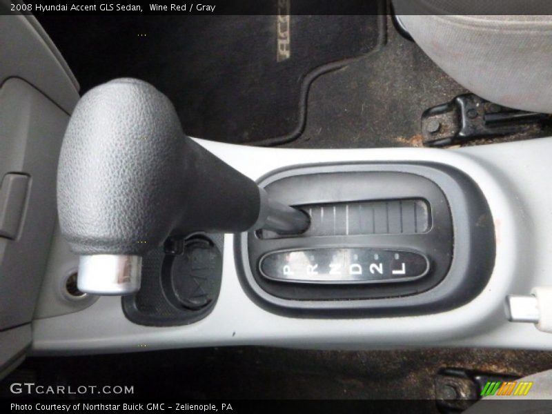 Wine Red / Gray 2008 Hyundai Accent GLS Sedan