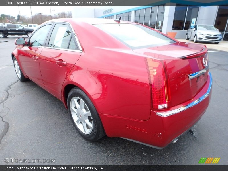 Crystal Red / Cashmere/Cocoa 2008 Cadillac CTS 4 AWD Sedan