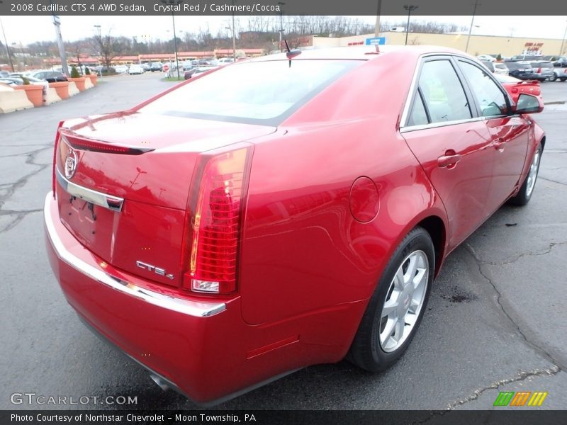 Crystal Red / Cashmere/Cocoa 2008 Cadillac CTS 4 AWD Sedan