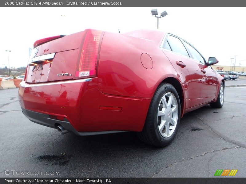 Crystal Red / Cashmere/Cocoa 2008 Cadillac CTS 4 AWD Sedan