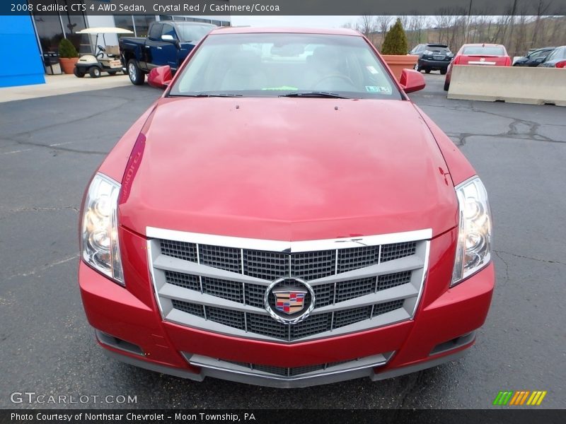 Crystal Red / Cashmere/Cocoa 2008 Cadillac CTS 4 AWD Sedan