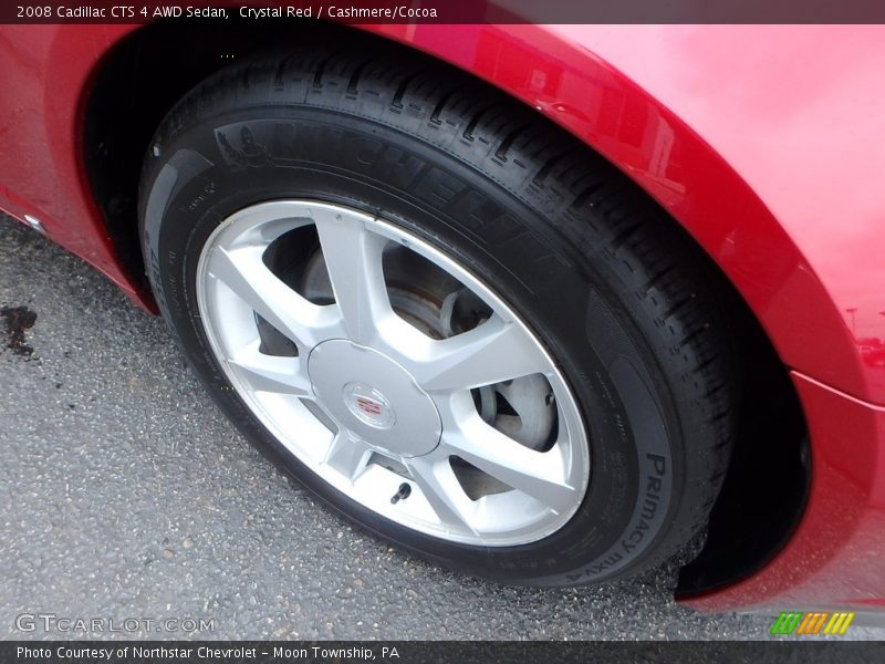 Crystal Red / Cashmere/Cocoa 2008 Cadillac CTS 4 AWD Sedan