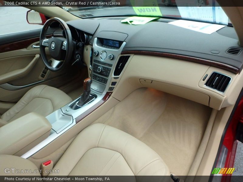 Crystal Red / Cashmere/Cocoa 2008 Cadillac CTS 4 AWD Sedan